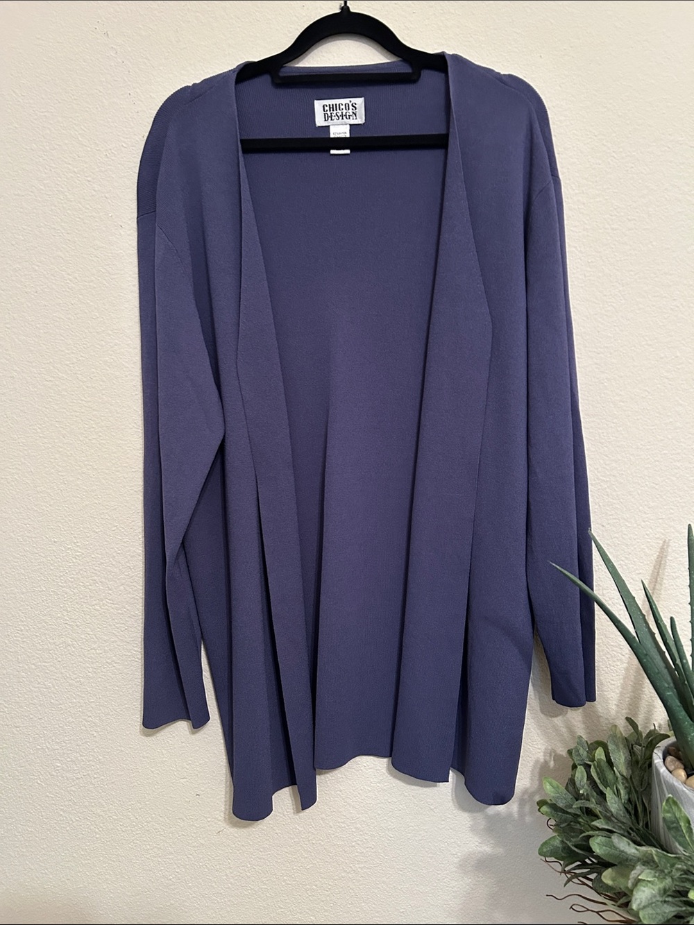 Chico’s Open-Front Long Sleeve Cardigan - Dusty Purple